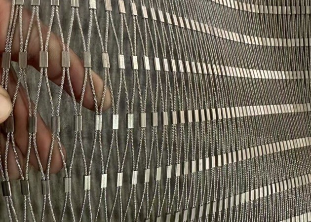 304 Stainless Steel Rope Mesh 25*25 Rope Net Fence Zoo Cable Mesh