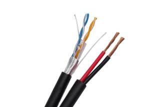 Wholesale 8 Figure PE Outdoor Bulk CCTV Cable FTP CAT5E 2 Pairs CU+2C Power 0.75mm2 For IP Camera from china suppliers
