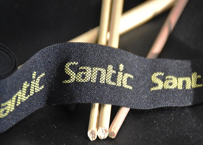 Clothes SGS Silicone Logo Elastic Webbing Band Non Slip 3D Raised