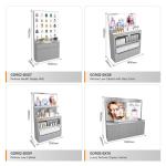 Perfume Store Cabinet Grey Wooden Laminated Display Cabinet For Branded Store