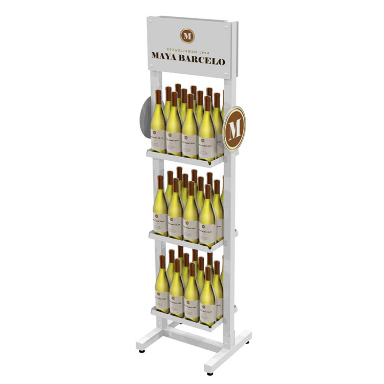 Customized Cardboard Counter Display Stands Vodka Table Top Display Rack For Bar