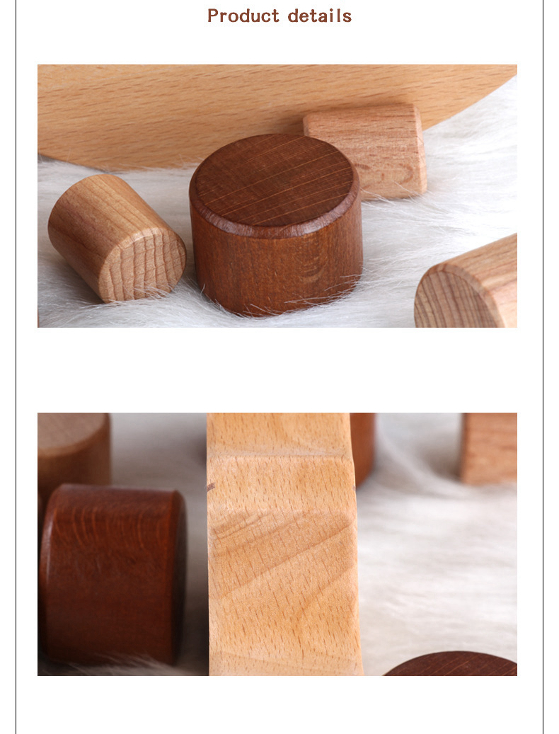 Montessori Moon Small Wooden Building Blocks Target Beech Balance