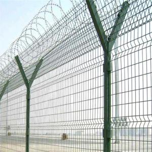 Wholesale green power coated Dia 500mm BTO-22 Razor Barbed Wire Airport Security Fence 1.8*30m for airport from china suppliers