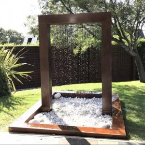 Wholesale Garden Landscaping Rain Shower Fountain Corten Steel Rain Curtain Water Fountain from china suppliers
