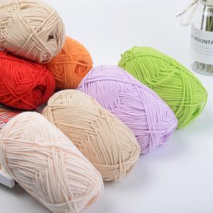 Wholesale 4/12NM 60% Cotton 40% Acrylic Eco-Friendly Milk Cotton Blended Yarn Various Color Hand Knitting from china suppliers