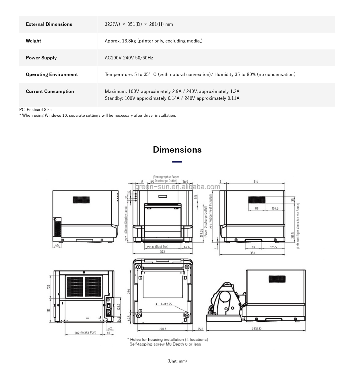 High Definition Citizen CY-02 Dye-Sublimation Photo Printer with 1 Accessory Included