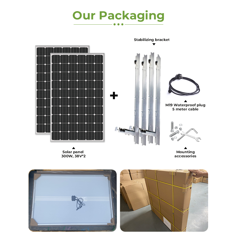 400wp 600wp 800wp Plug and Play Balcony Solar System 230v Output for Easy Roof Mounting