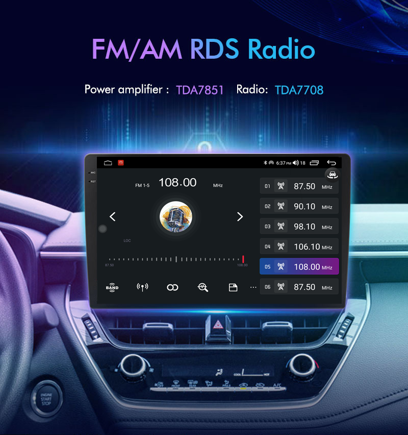 Universal Year 2000*1200 Android Screen Car GPS Navigation System with Built-in ROHM DSP