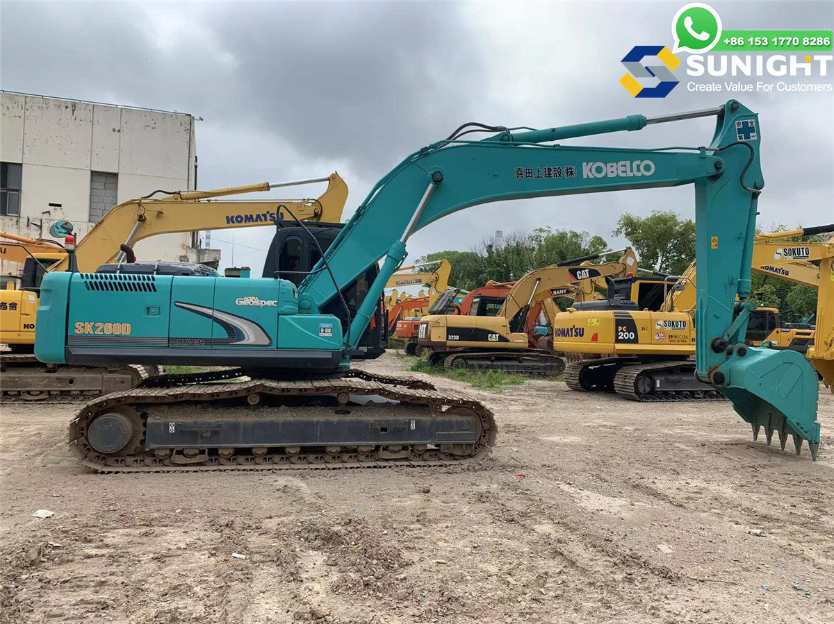 Used Good Condition 26Ton Kobelco SK260 Crawler Earth Digger Excavator Japan Net Import