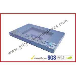 Silver Envelope Card Board Packaging Boxes , Clear Plastic Sleeve Screen