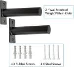 Wall Mount Tube Power Cage Weight Plate Storage Rack Attachment with Metal Pin