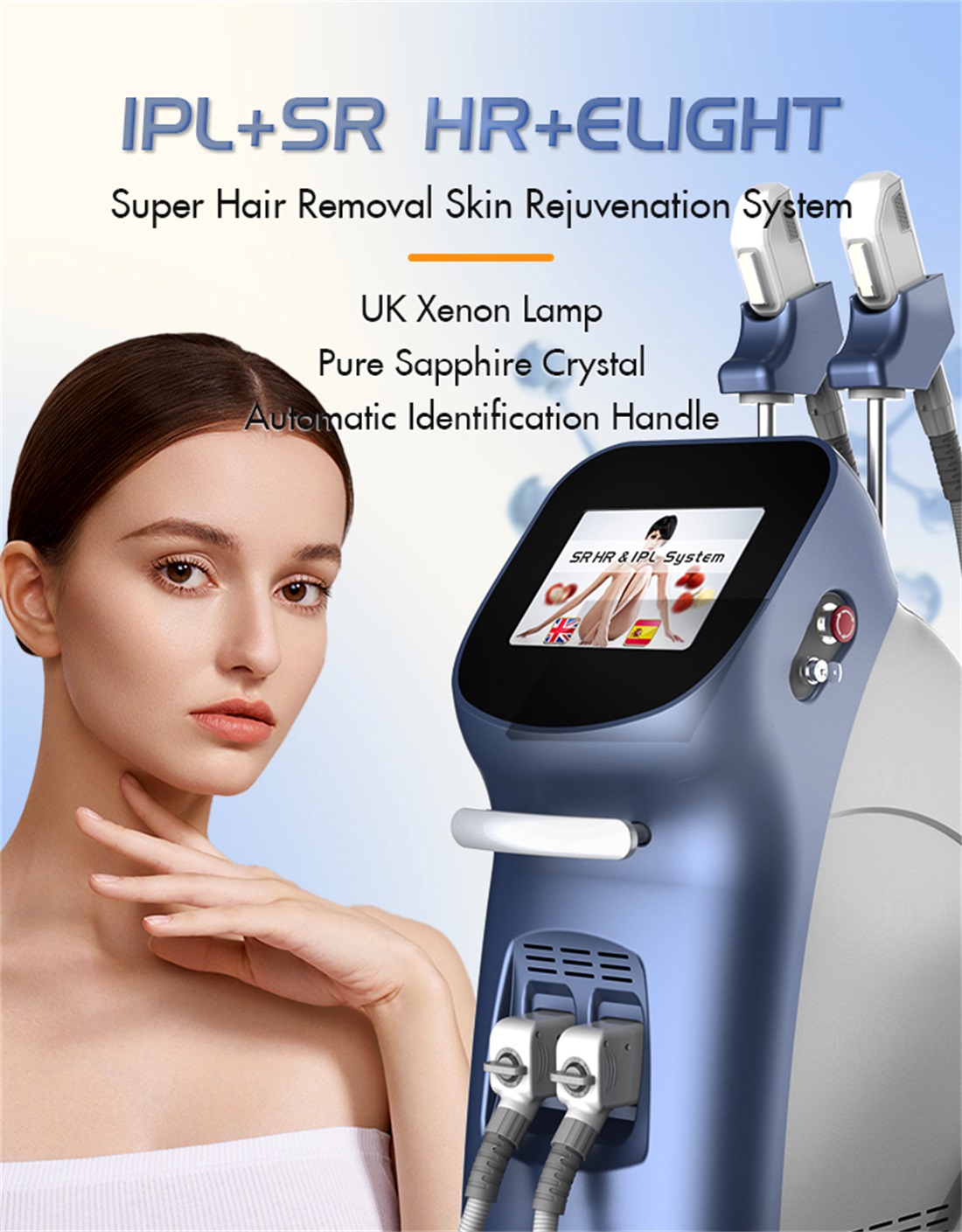 IPL OPT E-light Dpl Skin Rejuvenation Pigment Freckle Laser Hair Removal Machine
