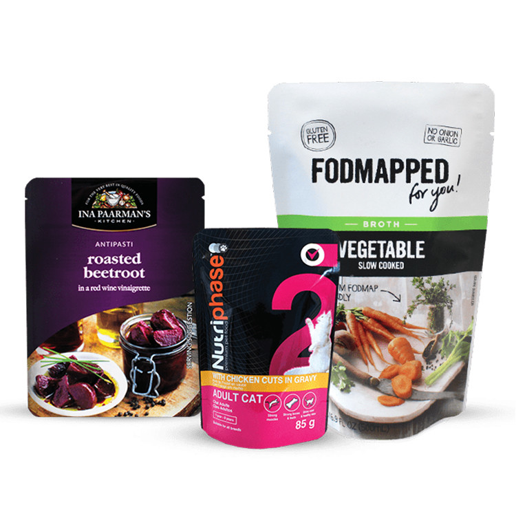 Gravure Printing Heat Sealable Retort Pouch Packaging For Food Storage