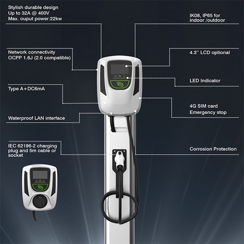 SAE J1772 240V 7.5KW 32Amp Level 2 Electric Vehicle Charger