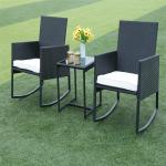 PE Rattan Woven 3 Set Table Chair Hot Sale Best Design swing chair Outdoor