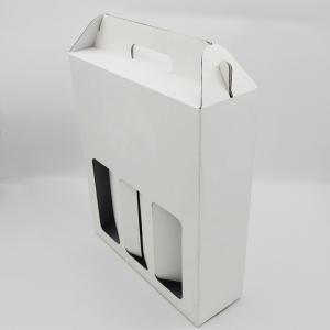 Wholesale custom collapsible cellar door foldable corrugated two three bottles wine bottle carrier from china suppliers