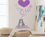 Modern PVC Decoration Bedroom Flower Wall Sticker F210
