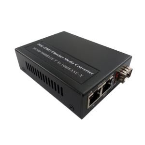 Wholesale 1310nm 1550nm 802.3at PoE Media Converter 2xRJ45 1xSFP Connector from china suppliers