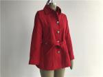 Melton Material Ladies Wool Coat / Ladies Black Single Breasted Coat TW48127