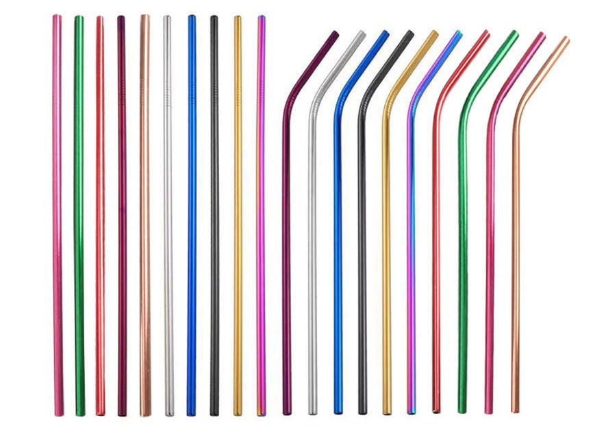 Colorful Kitchen Household Items Straight Reusable Drinking Straws Cleaner Brush