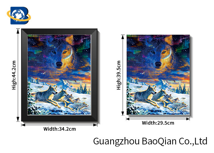 High Resolution Home Decorative 3d Animal Wolf Pictures With Frame