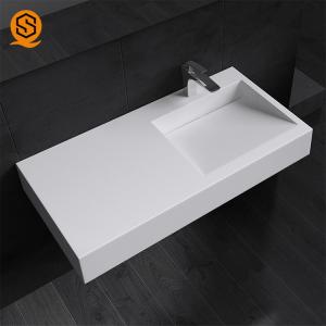 Wholesale OEM ODM Solid Surface Wash Basin Wall Hung Lavabo Wash Basin from china suppliers