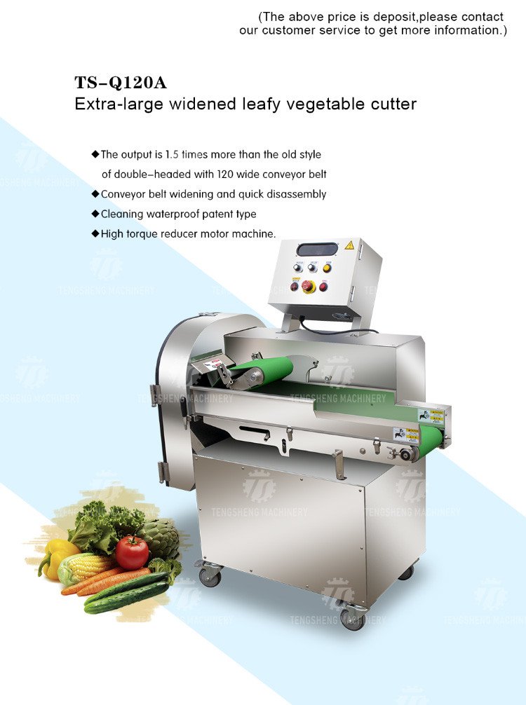 180KG Vegetable slicer large widening conveyor belt vegetable slicer cucumber lemon leaves cut into sections