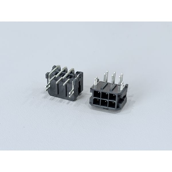 Micro-Fit 3.0 2x3 Pin Header Connector, 3.00mm Pitch Side Entry PCB Power Signal Interface for Automotive, Industrial Control, Server Supply Equipment