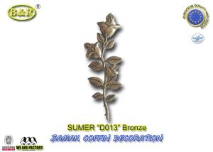 Wholesale Metal coffin decoration zamak rose zinc alloy flower D013 45cm*13cm Antique bronze from china suppliers