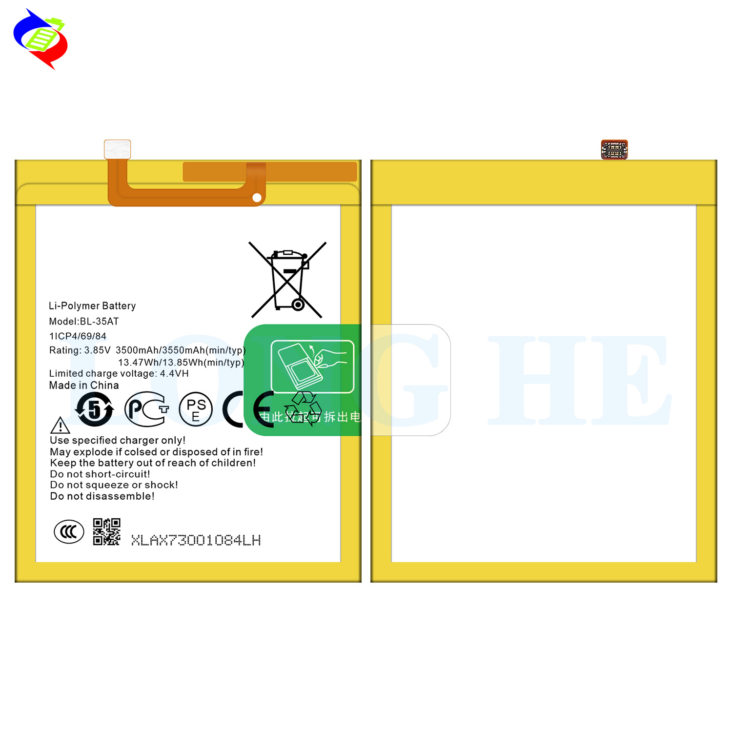 Stock AX8 and AX7 BL-35AT 3550mAh Mobile Phone Battery for Tecno Phantom 8 Guaranteed