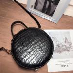 Authentic Crocodile Belly Skin Women Small Circular Purse Genuine Alligator