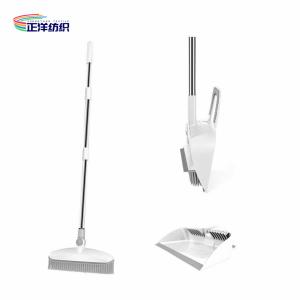 Wholesale Stainless Steel Small Broom Dustpan Set Combo TPR Bristle Rotatable from china suppliers