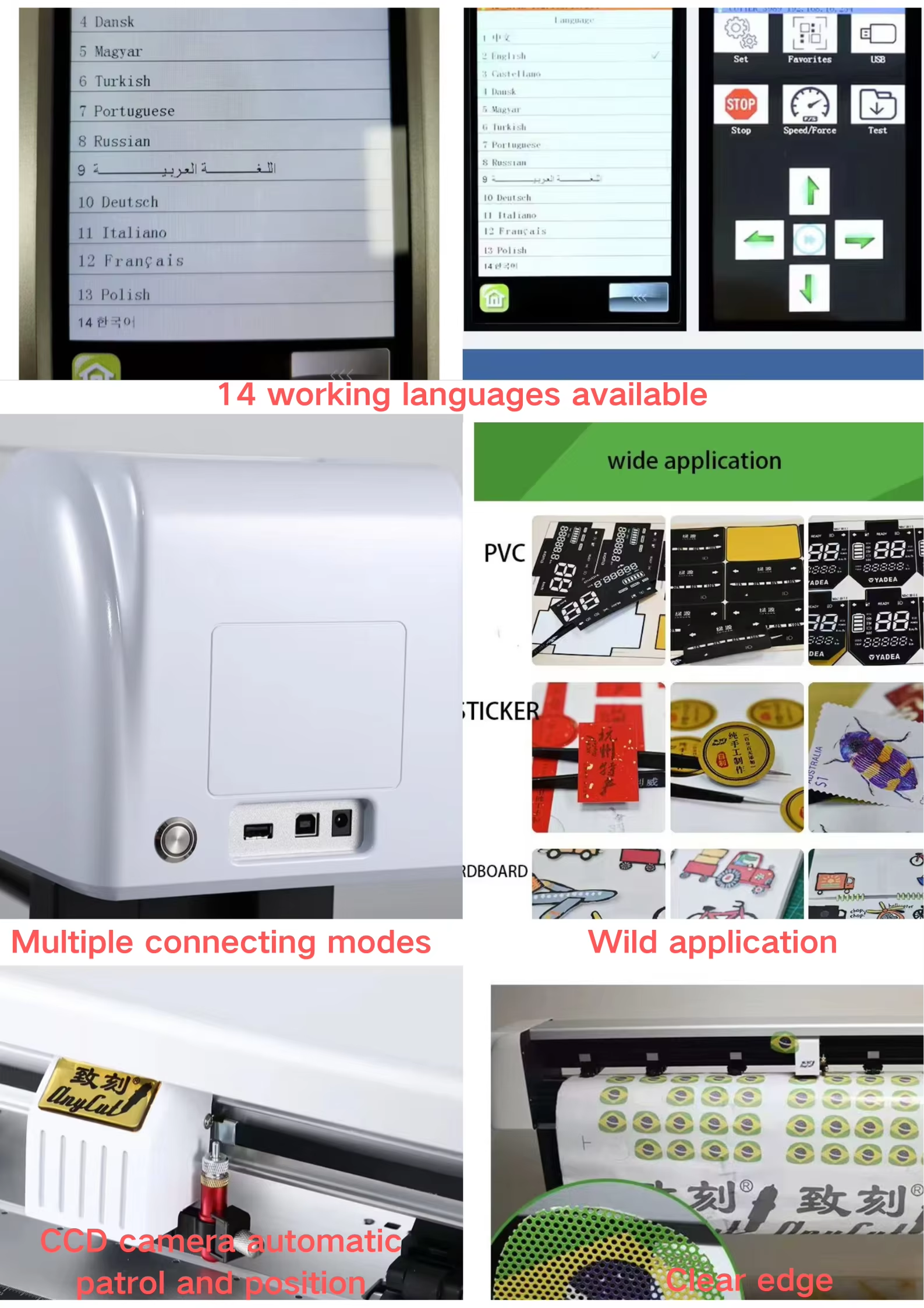 Anycut-F3550 1200mm/s Vacuum Adsorption Desktop Flatbed Cutter With Multiple Connections