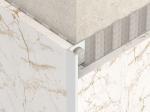 Bright 2.5m Stainless Steel Tile Trim Silver Metal Decorative Bullnose Border