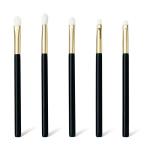 5PCS Eyeshadow Makeup Brush Set Black Wooden Handle Eyeliner Cosmetic Multifunct