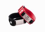 Durable Woven Fabric Bracelets , Woven Custom ID Wristbands For Cyclists