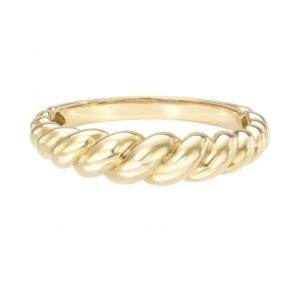 Wholesale Stunning Baroque 14K Gold Gradient Twist 925 Sterling Silver Women's Ring Tarnish Free Jewelry from china suppliers