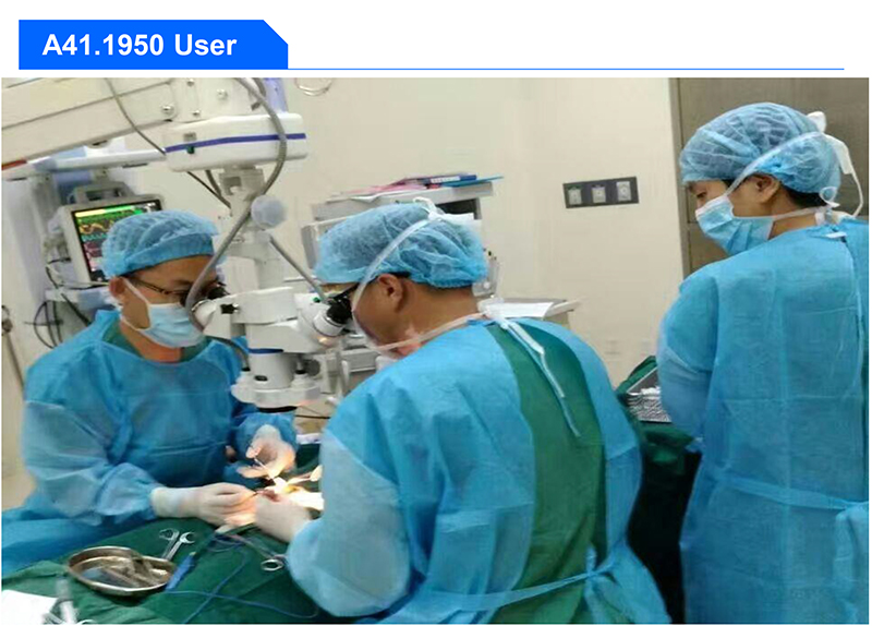 Dual Head Neurosurgery Operating Microscope Motor Zoom 3x-16x 8 Function Foot Handle A41.1950