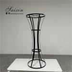 Tall Black Metal Flower Stand Arrangement Wedding Centerpiece