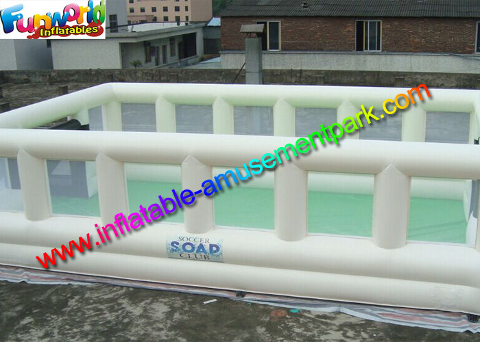 White Inflatable Sports Games Football Field For Festival Activity