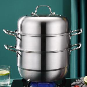 Wholesale Hot Selling OEM Kitchen Cookware Cooking Pot 2 layer Kitchenware Soup Pot Stainless Steel Thickened Steamer Pot from china suppliers