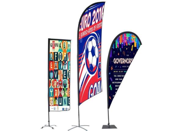 Personalised Outdoor Promotional Flags And Banners Advertising Usage BSCI