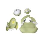 Customized Silicone Baby Feeding Set Food Grade Bib And Bowl Set With Spoon