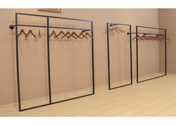 Lightweight Wall Mounted Garment Rack , Clothing Shop Wall Mounted Shelving
