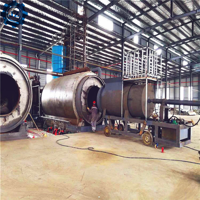 Fully Automatic Continuous Waste Plastic Tyre Pyrolysis To Oil Extracting Machine With Installation