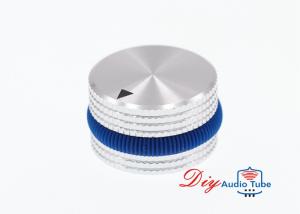 Wholesale 25x15.5mm Silver Full Aluminum Knobs With Blue Rubber ring 6mm Shaft Hole from china suppliers