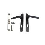 Aluminum Alloy Matte Black Door Lever Handle Double Sides Customized Color