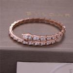 Luxury Closet Rose Gold Bracelet Serpenti Viper one-coil full diamond Snake