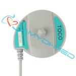 Gray TPU Fetal Ultrasound Probe Round 6 Pins 1.0 MHz Toco Ultrasound Transducer