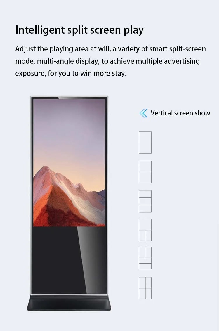 Single Double Sided Advertisement Board 55 Touch Screen Kiosk 1920 X 1080
